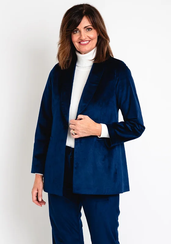 Camelot Velour Shawl Lapel Blazer, Royal Navy Women's gym jackets