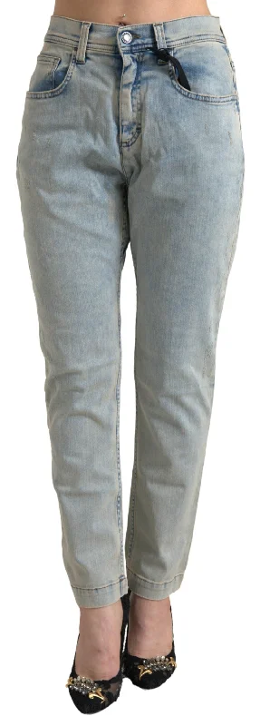 Chic Mid Waist Skinny Jeans In Blue