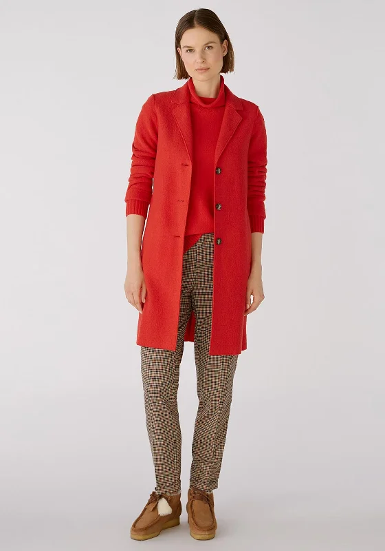 OUI Mayson Boiled Wool Jacket, Chinese Red Women's all-season jackets