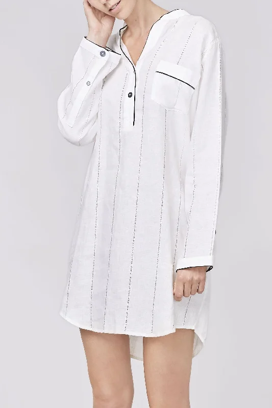 TESS LINEN SHORT SLEEP SHIRT Lightweight pajama sets