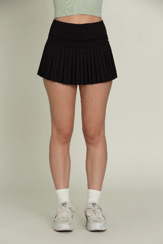 Black Pleated Tennis Skirt Summer unclassified skirts