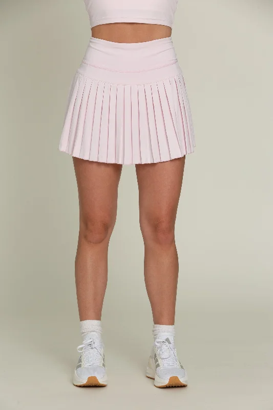 15" Pearl Pink Pleated Tennis Skirt Bright color unclassified skirts