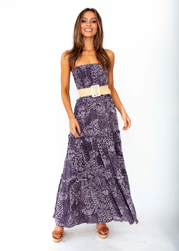 Indra Strapless Maxi Dress - Navy Twilight Trendy maxi dresses under $50