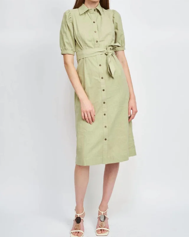 Briana Midi Dress In Sage | Sage Sexy little black midi dresses