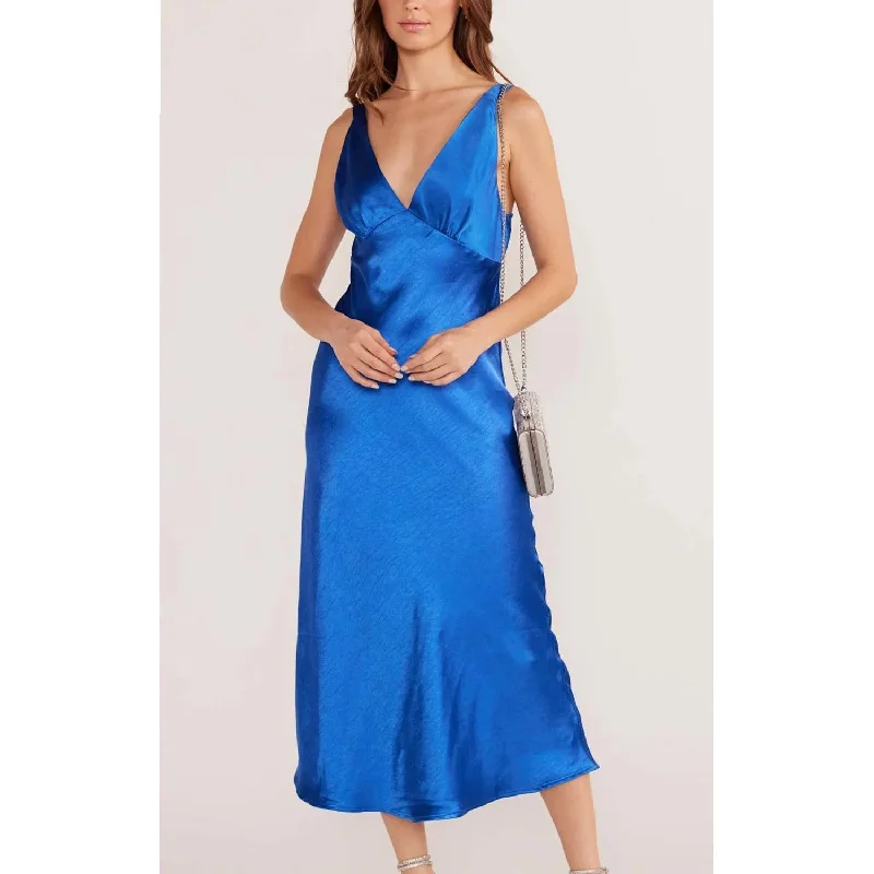 Dress Aoki Bias Slip Midi - Sapphire Holiday midi dresses