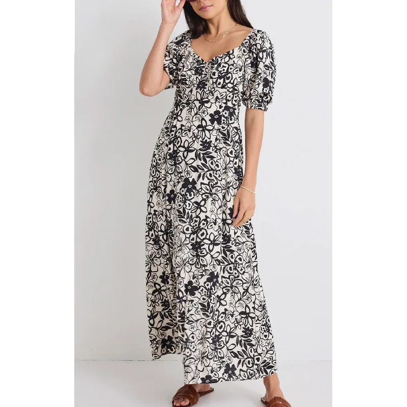 Dress Endearing Midi - Cream & Black Floral Revolve midi dresses