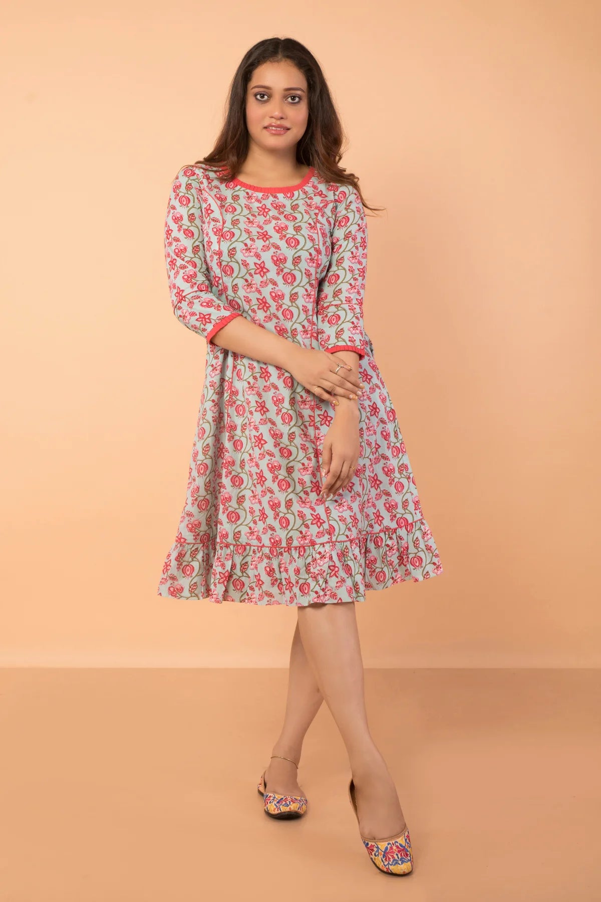 French Cut Floral Print Cotton Dress Revolve floral dresses